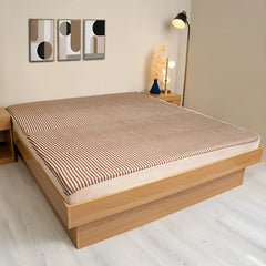 Water Proof Mattress Protector Stripe (Brown)