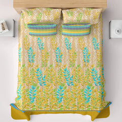 YELLOW LEAF/ GEOMETRIC Xara Bed Sheet