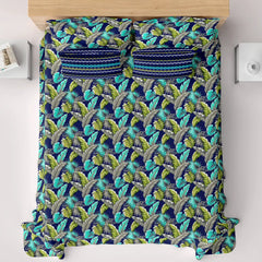AQUA AND LIME FERN PRINT Xara Bed Sheet Set