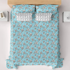 TEAL ROSES XARA BED SHEET SET