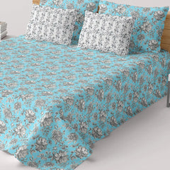 TEAL ROSES XARA BED SHEET SET