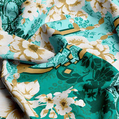 Xara Ferozi Floral Geometric Bed Sheet Set - 7999-8000