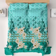 Xara Ferozi Floral Geometric Bed Sheet Set - 7999-8000