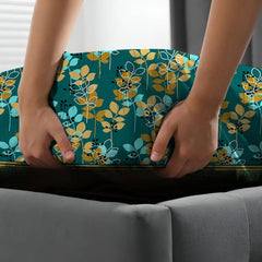 OPULENT TEAL FOLIAGE Xara Fitted Bed Sheet Set
