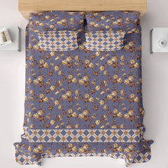 Xara Lavender Floral Bed Sheet Set