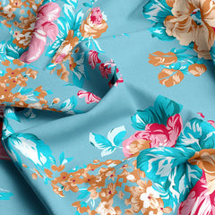 Xara Blue Floral Bed Sheet Set
