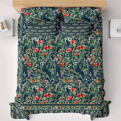 Xara Indigo Garden Bed Sheet Set