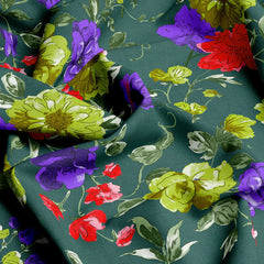 Xara Green Floral Bed Sheet Set