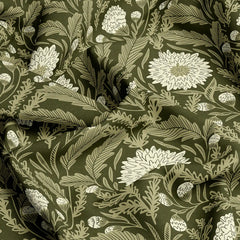 Xara Green Zigzag Chevron Bed Sheet Set