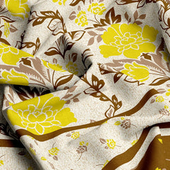 Xara White Geometric Floral Bed Sheet Set