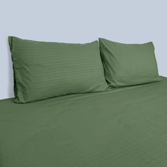 RHS O-Green Stripe Micro Cotton Sheet Set