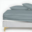 SKY BLUE SILK BED SHEET