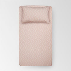Cotton Kids Percale Fitted bedsheet (Zigzag)
