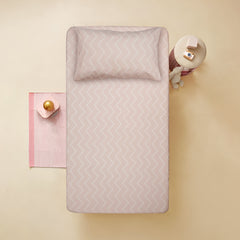 Cotton Kids Percale Fitted bedsheet (Zigzag)