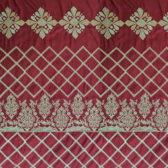 RHS 5 pcs Embroidered Bedsheet Set (Red)