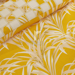 Yellow Leaf Sateen Quilt Cover Set