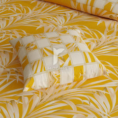 Yellow Leaf Sateen Quilt Cover Set