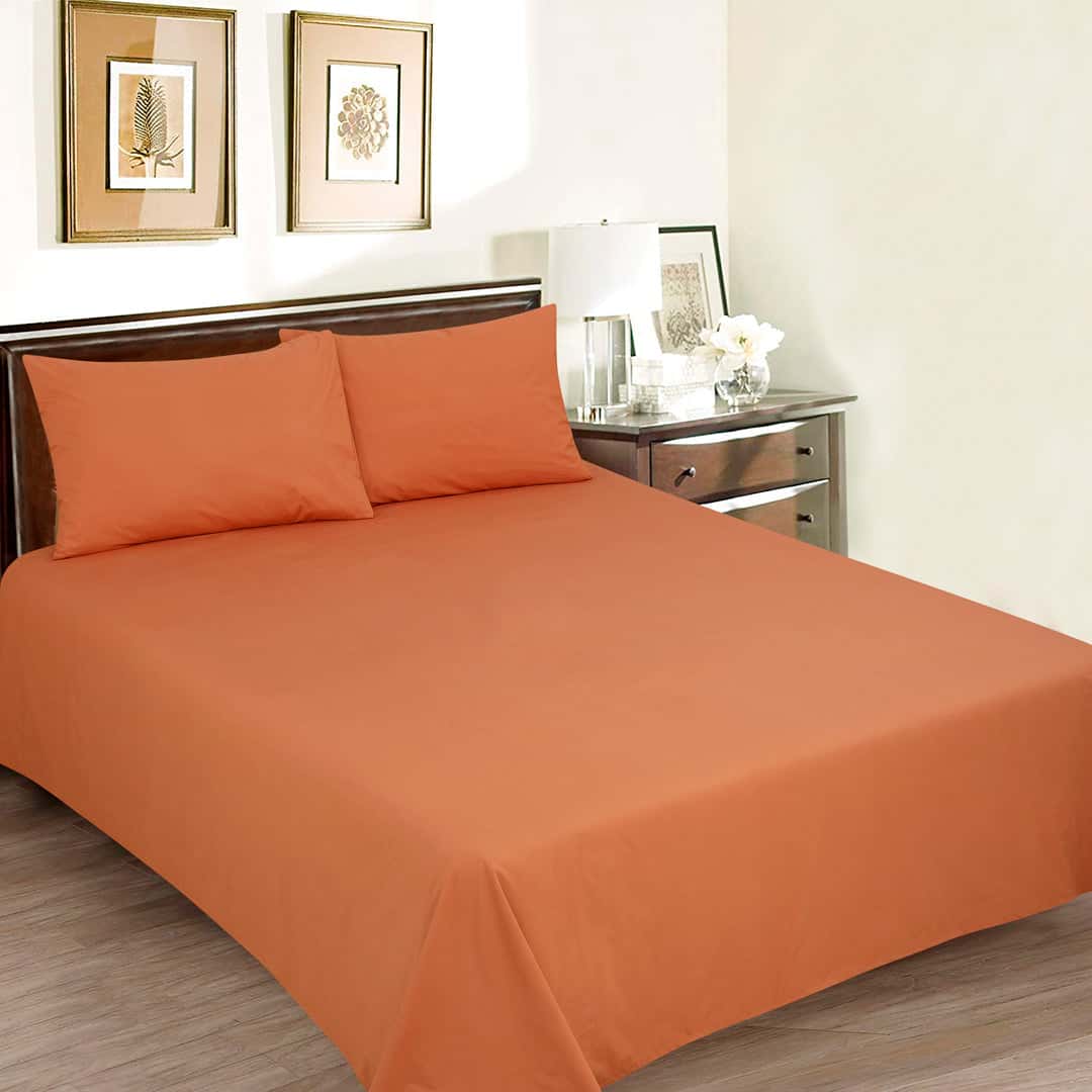 Luxury Cotton Percale Dyed (Light Rust)