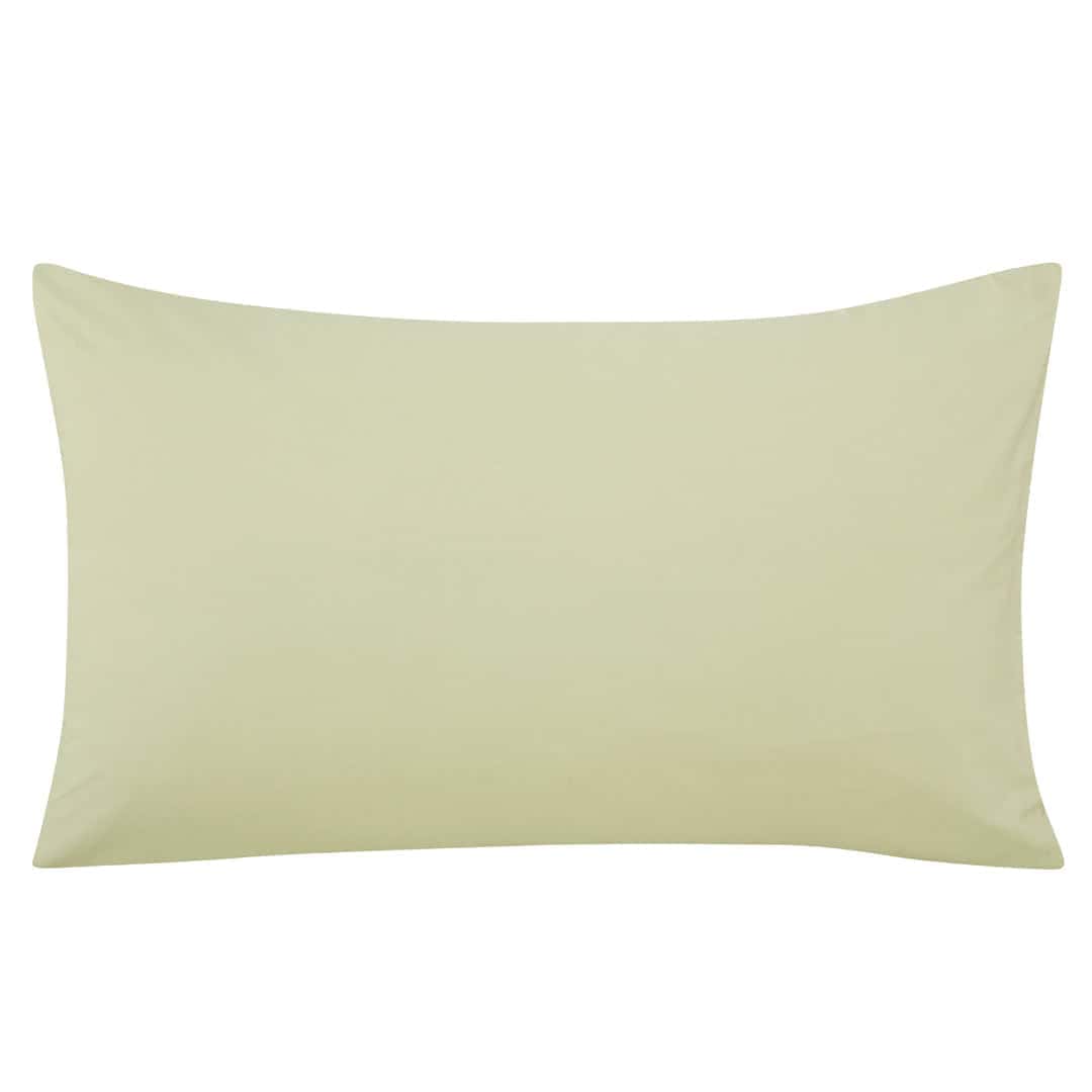 Solid Cotton Percale Bedsheet | Soft Sage Green