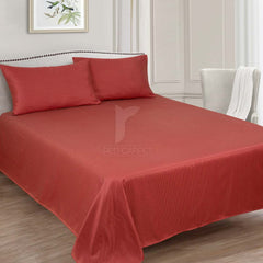 Luxury Cotton Satin bedsheet (Maroon Lining)