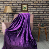 Solid fleece blanket (Dark Purple)
