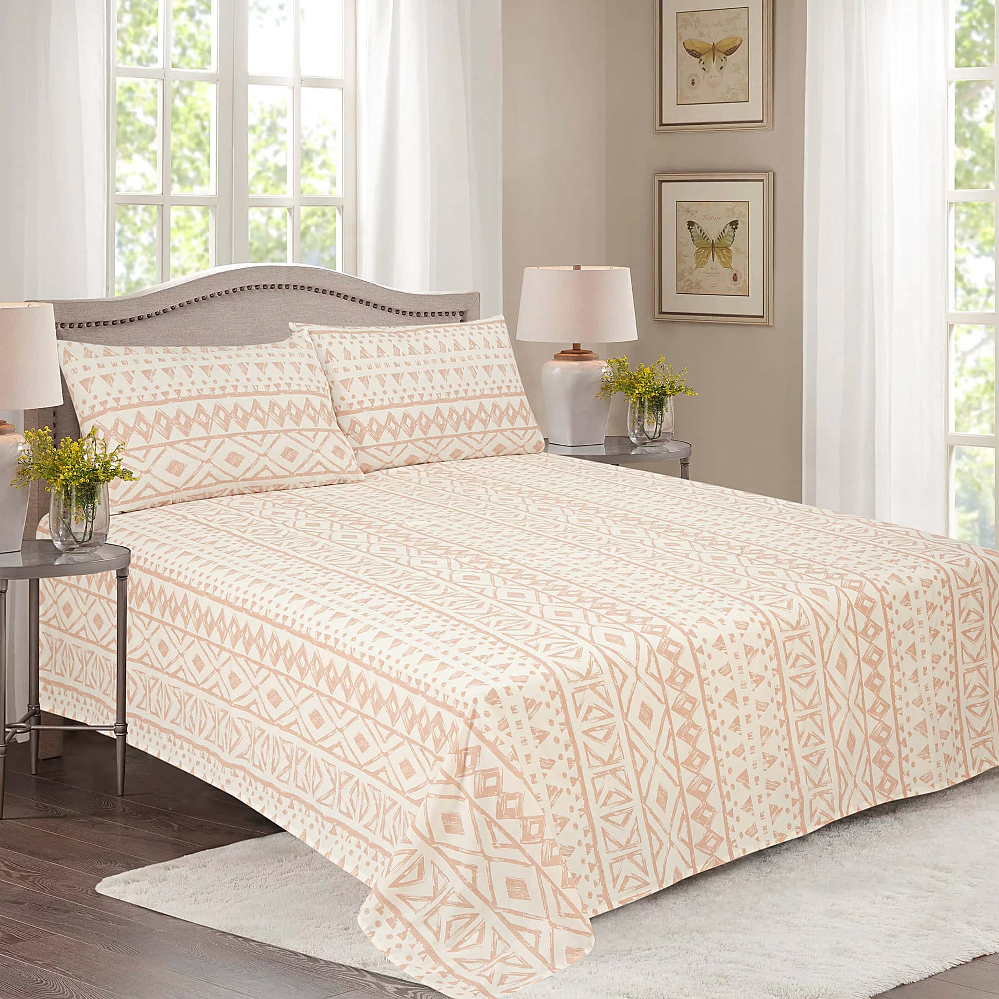 Aztec Geometric Cotton Percale bedsheet