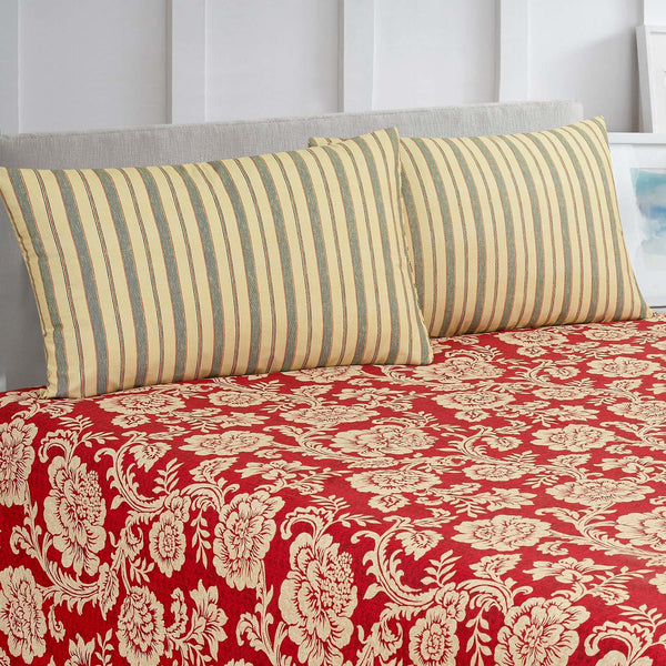 Red Statement Luxury Cotton Percale Bedsheet