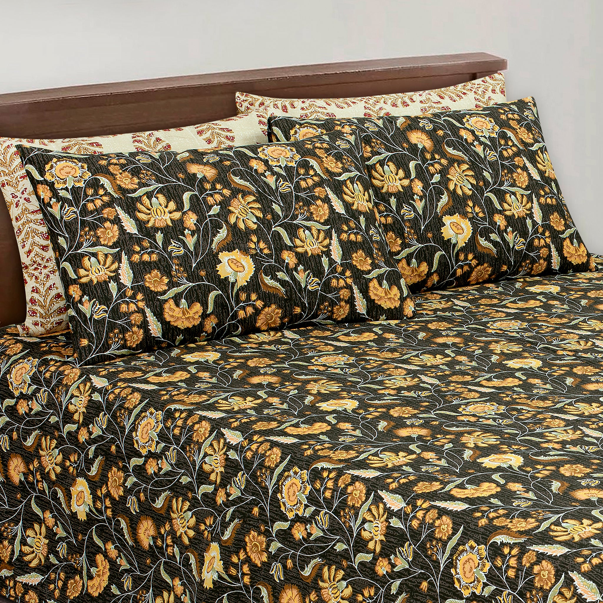 Luxury Cotton Percale Bedsheet (1011-1) Flower Print