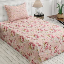 Blush Pink Rose Floral Xara Bed Sheet Set