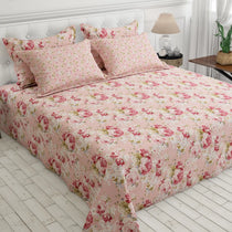 Blush Pink Rose Floral Xara Bed Sheet Set