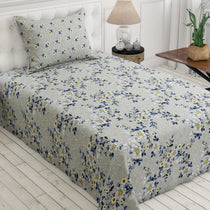 Grey & Navy Daisy Xara Bed Sheet Set