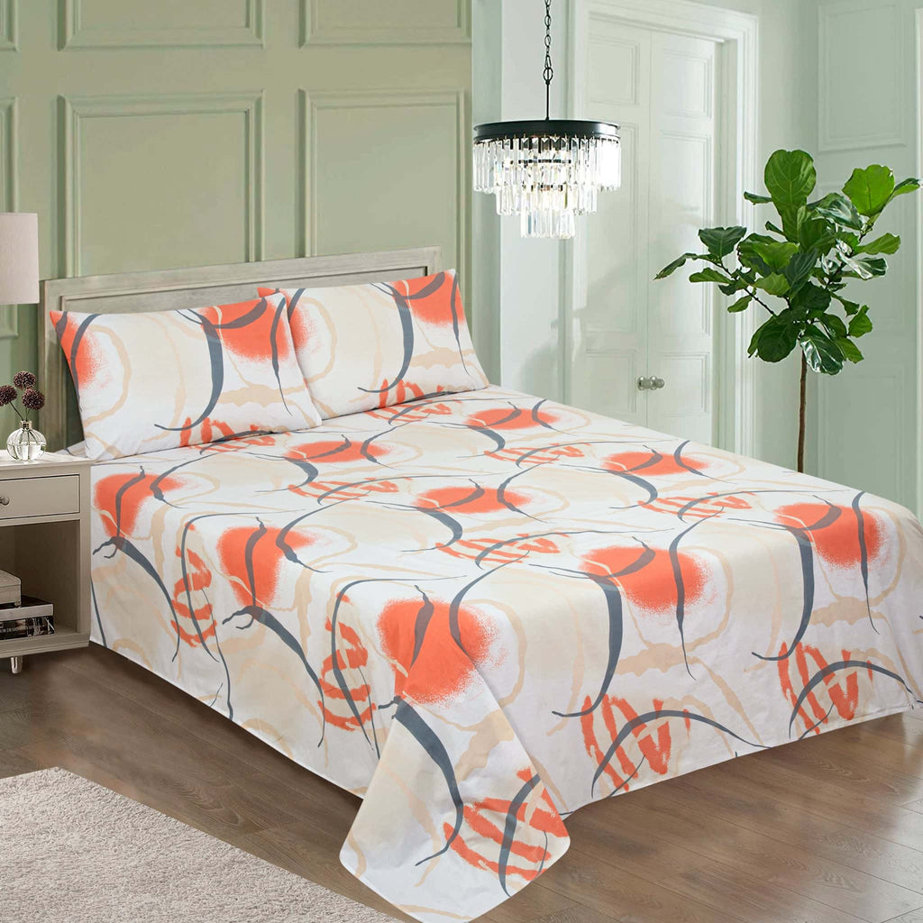 Woven Grid Cotton Percale Bed sheet