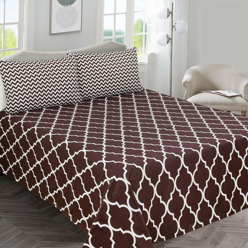Modern Lattice Cotton Percale Bed sheet
