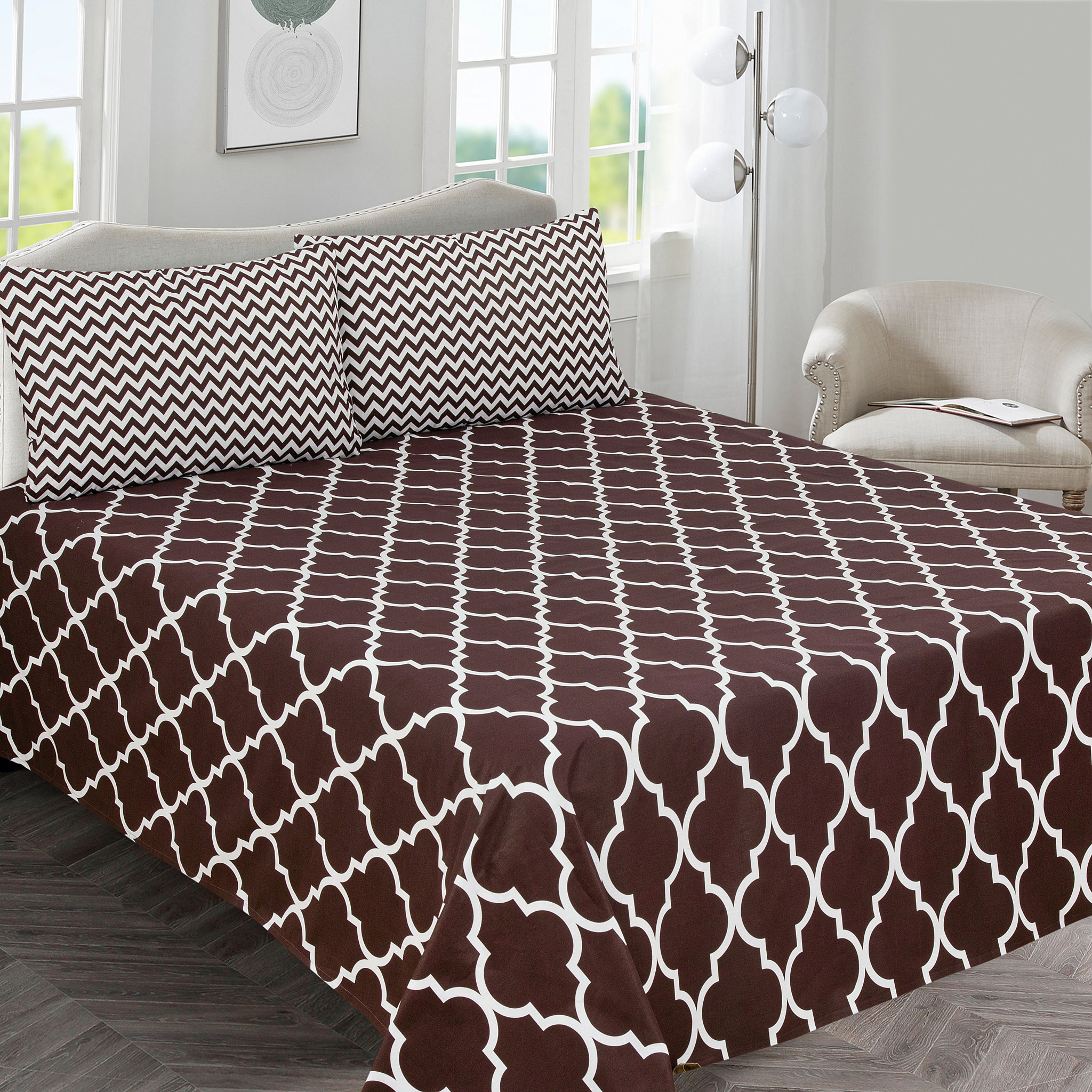 Cotton Percale bedsheet (1030) Brown