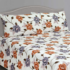 Elegant Floral Micro Cotton  Bedsheet