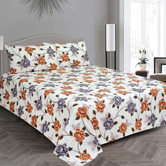 Elegant Floral Micro Cotton  Bedsheet