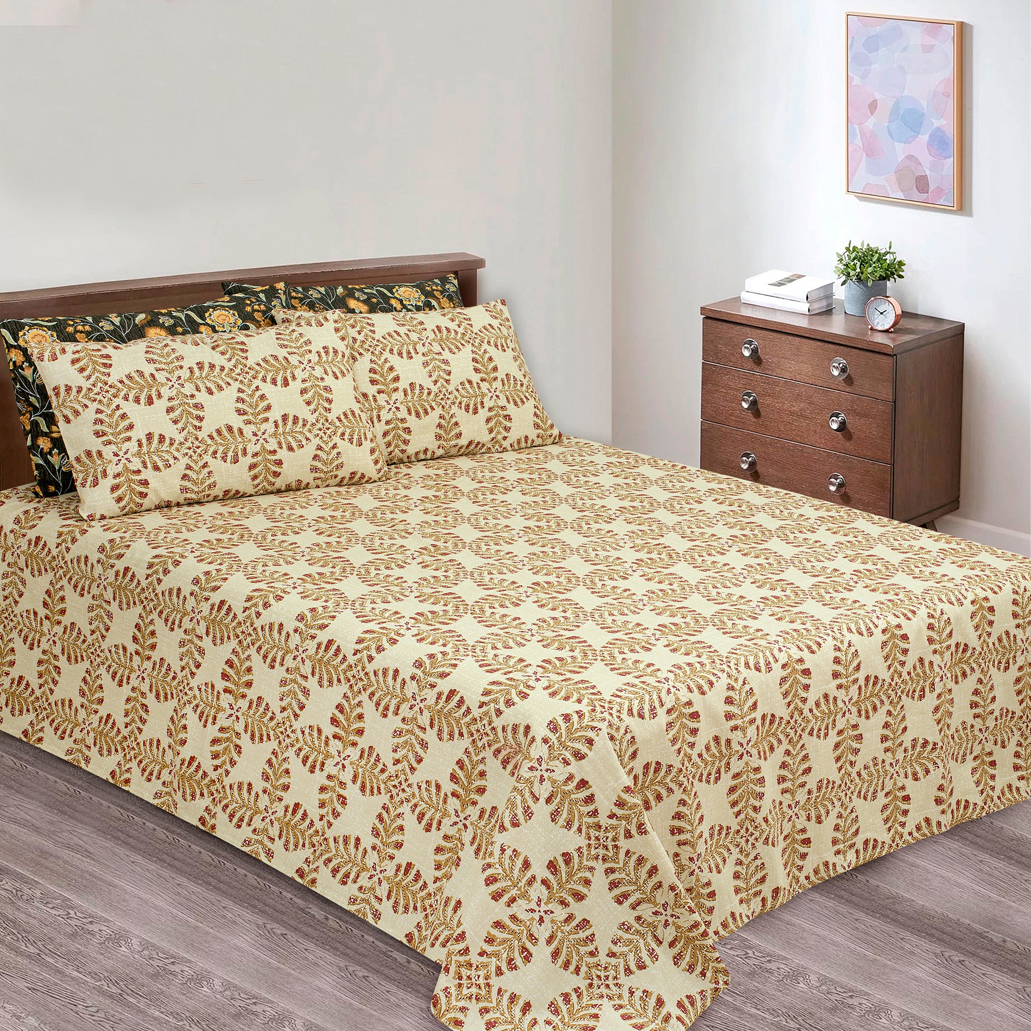 Luxury Cotton Percale Bedsheet (1011) Flower Print