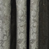 Self jacquard curtains panel (Charcoal Grey)