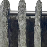 Self jacquard curtains panel (Charcoal Grey)