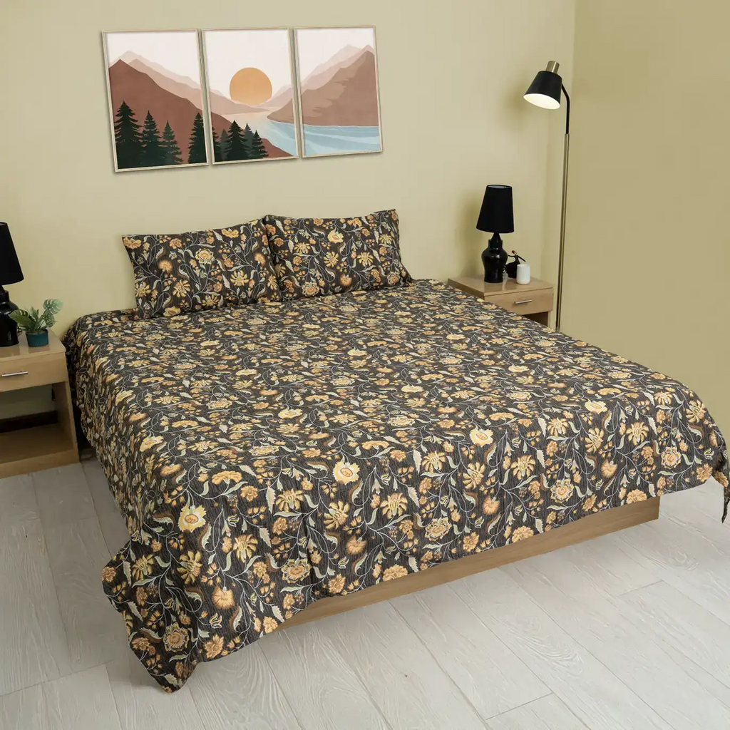Heirloom Flora Luxury Cotton Percale Bedsheet