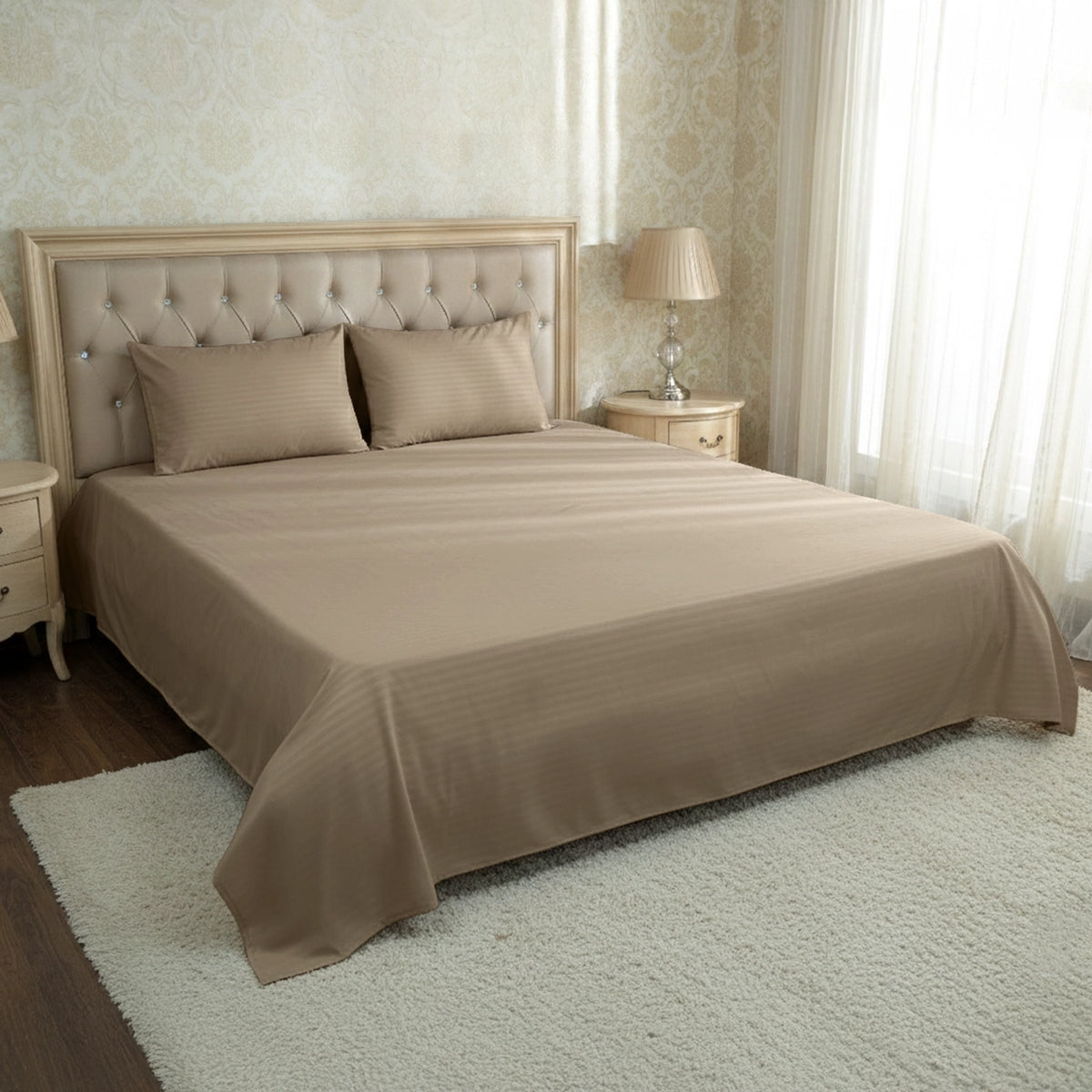 RHS Camel Stripe Micro Cotton Sheet Set Main image