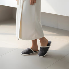 Pack of 2 towel slipper (light grey)