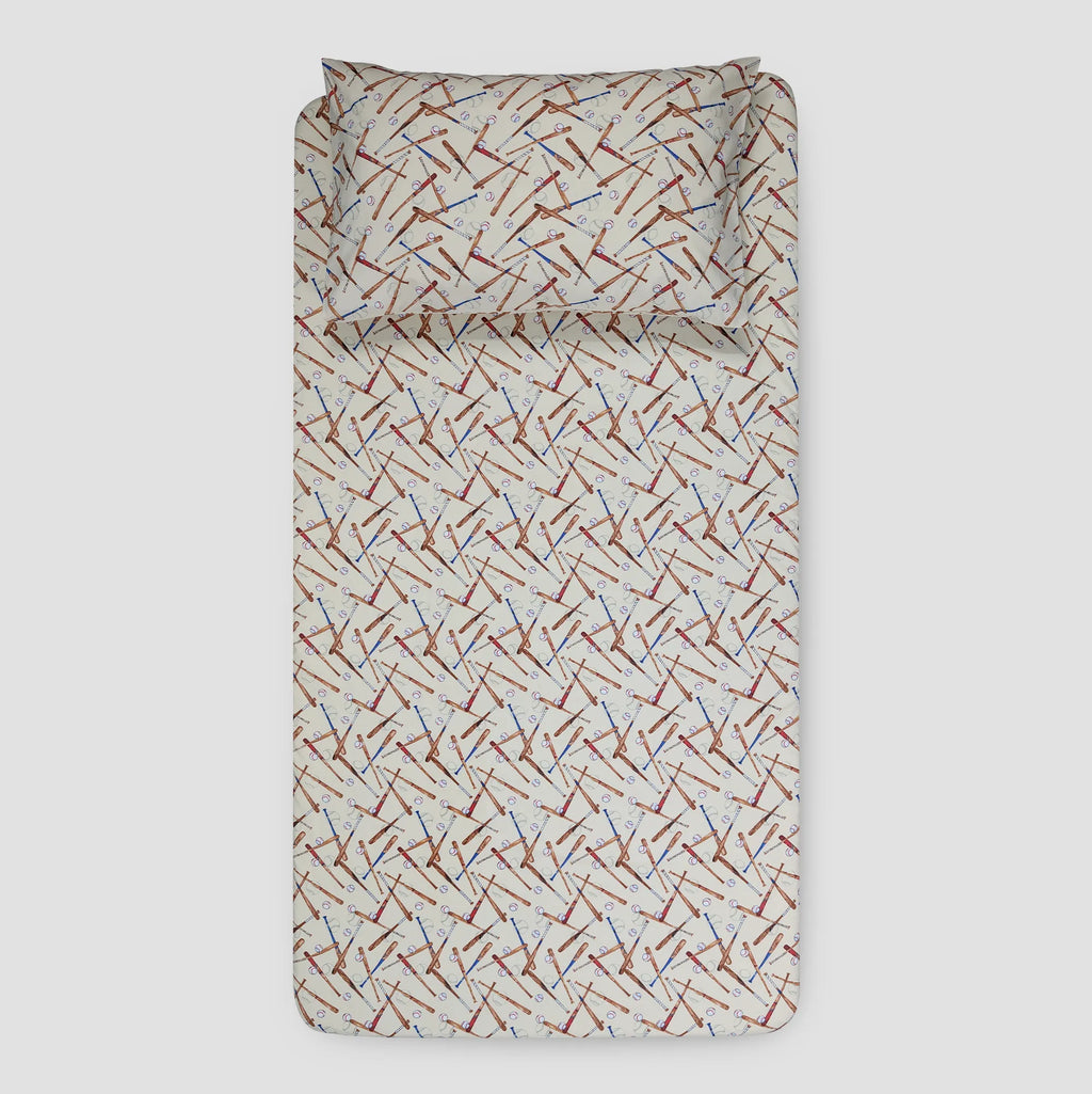 Baseball Shuffle - Kids Fitted Bedsheet