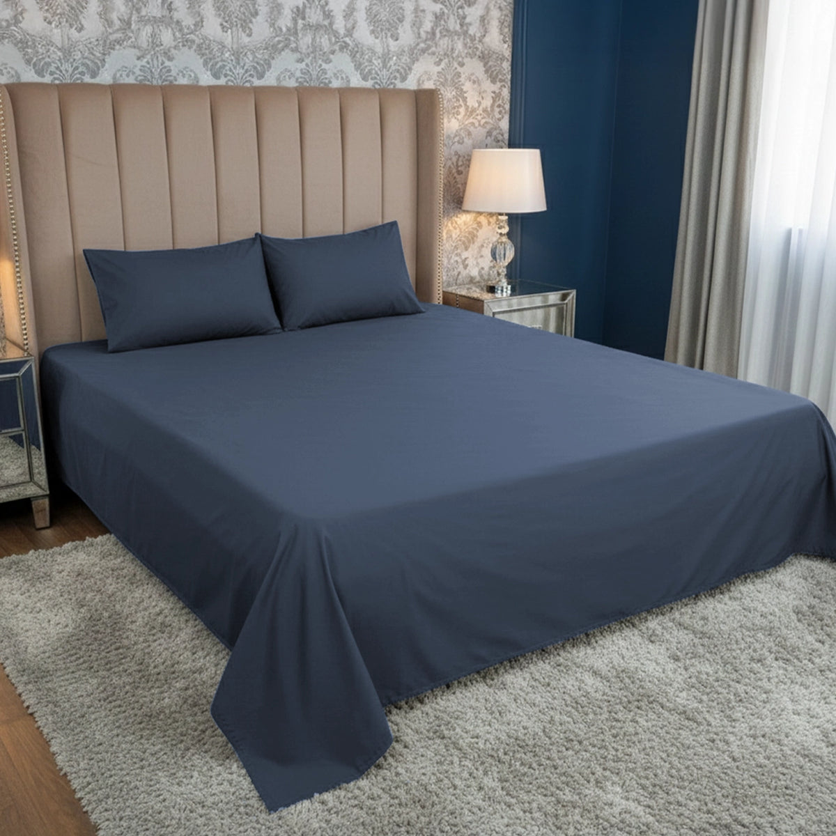 RHS SOLID COTTON PERCALE BEDSHEET SET Main image