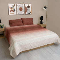 Terracotta Cotton Percale Bed Sheet