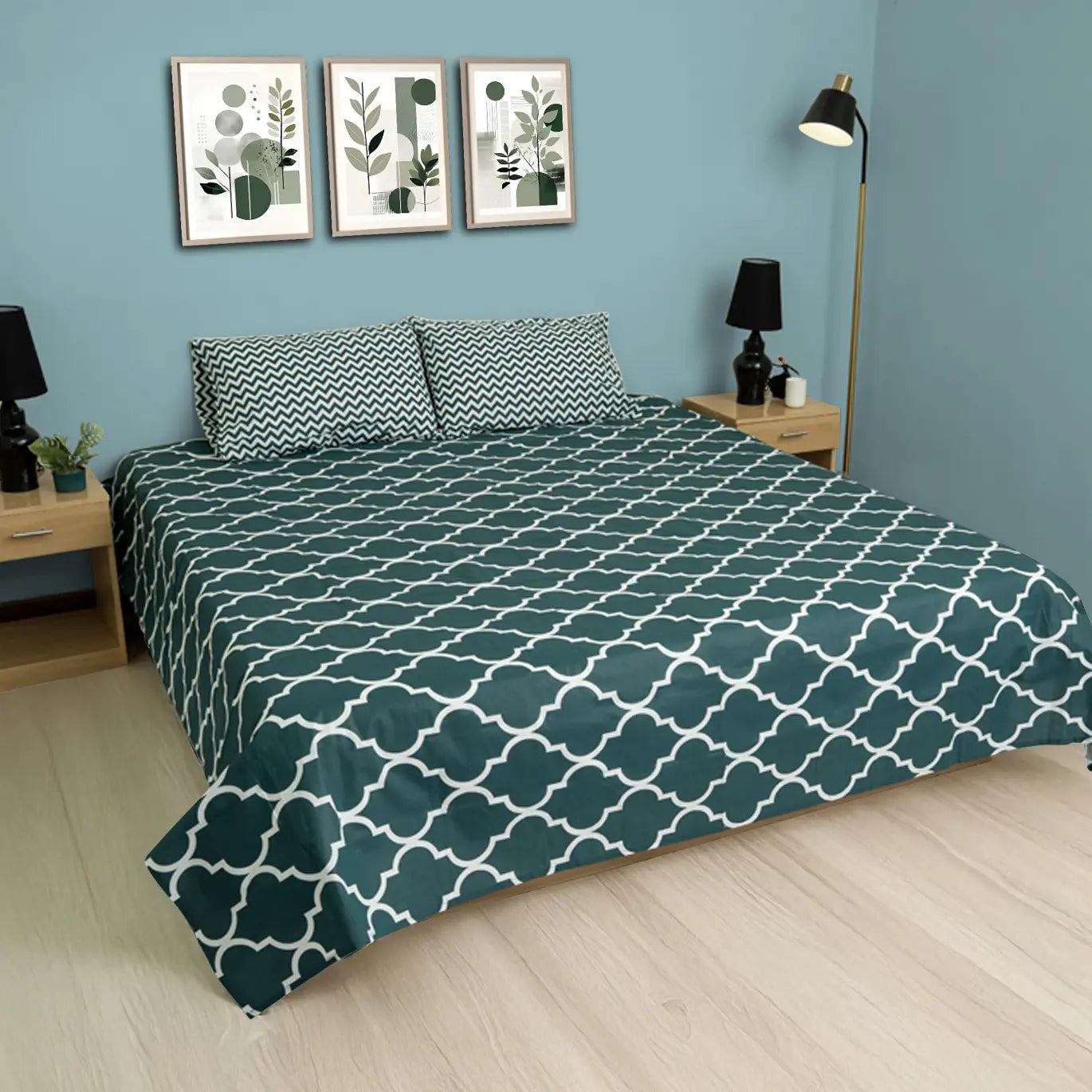Cotton Percale bedsheet (1030) Green