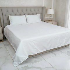 Luxury Cotton Satin Thin Stripes (White)