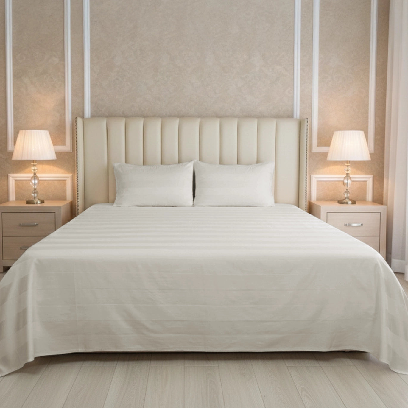 RHS Cotton Satin Stripe 1071 (Cream)