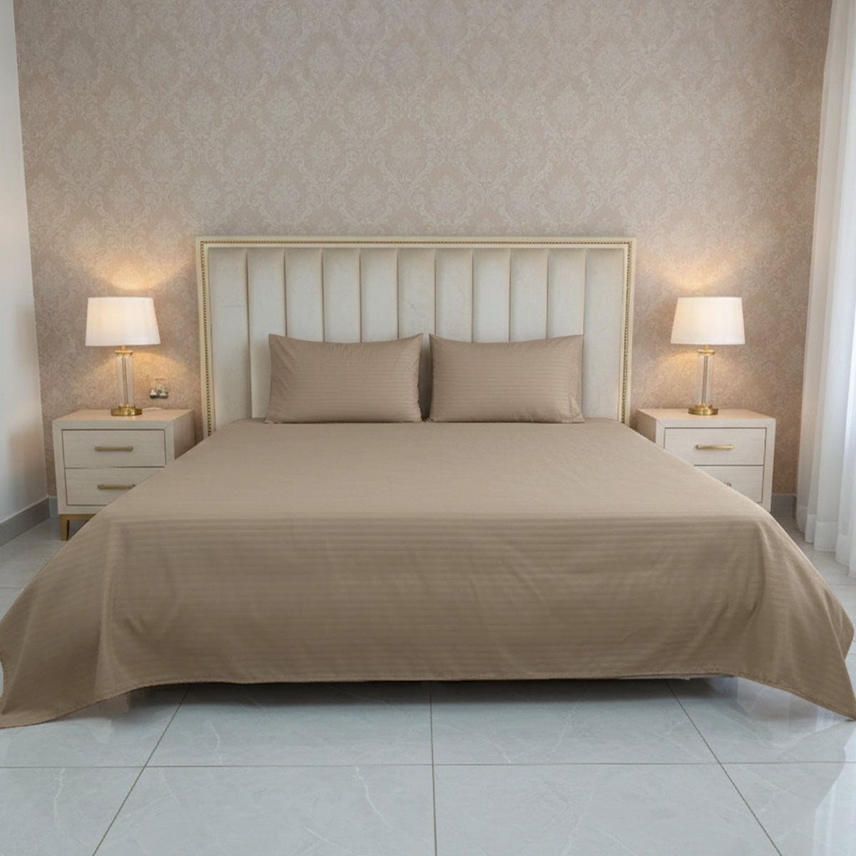 RHS Camel Stripe Micro Cotton Sheet Set