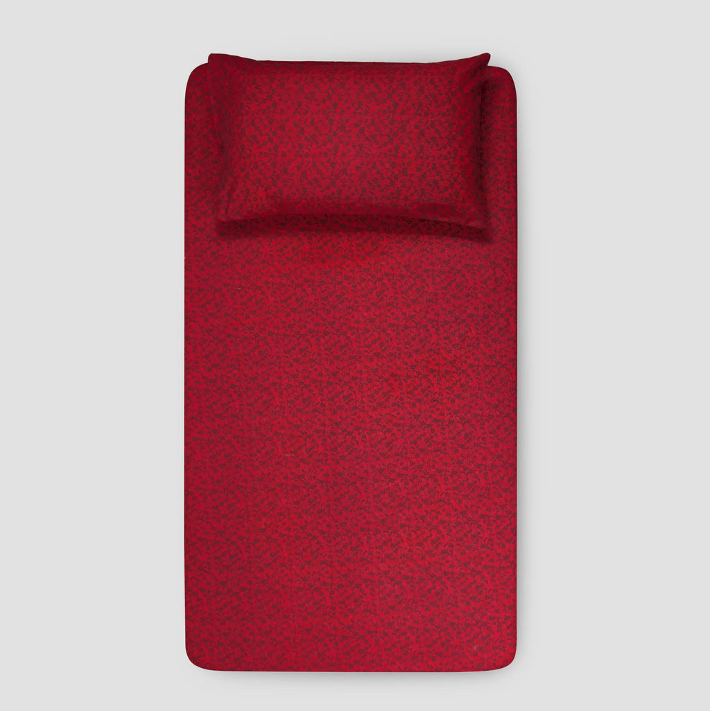 Crimson Bloom Wine - Kids Fitted Bedsheet